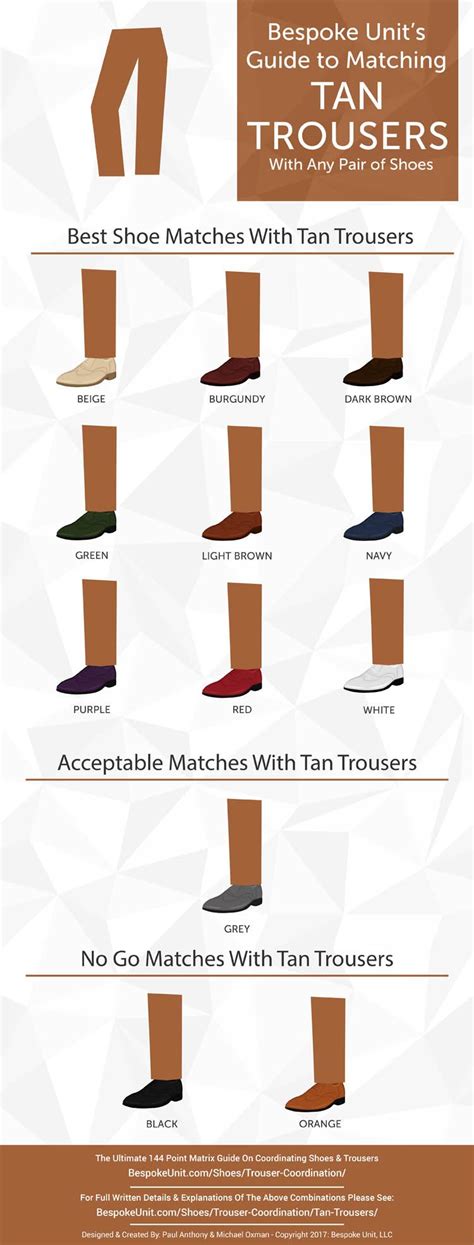 tan trousers color chart.